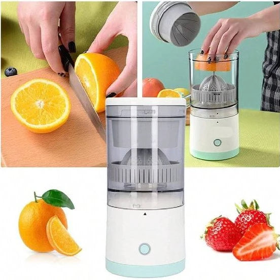 Espremedor de frutas elétrico portátil laranja extrator bivolt usb recarregável