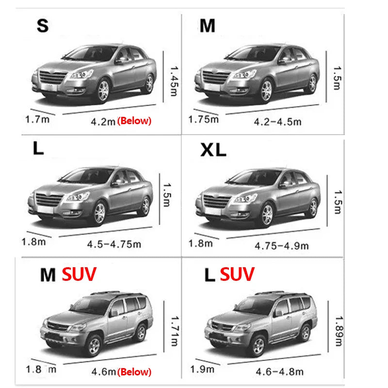 Capas de carro à prova d'água Auto Sun Cobertura completa Protetor Universal