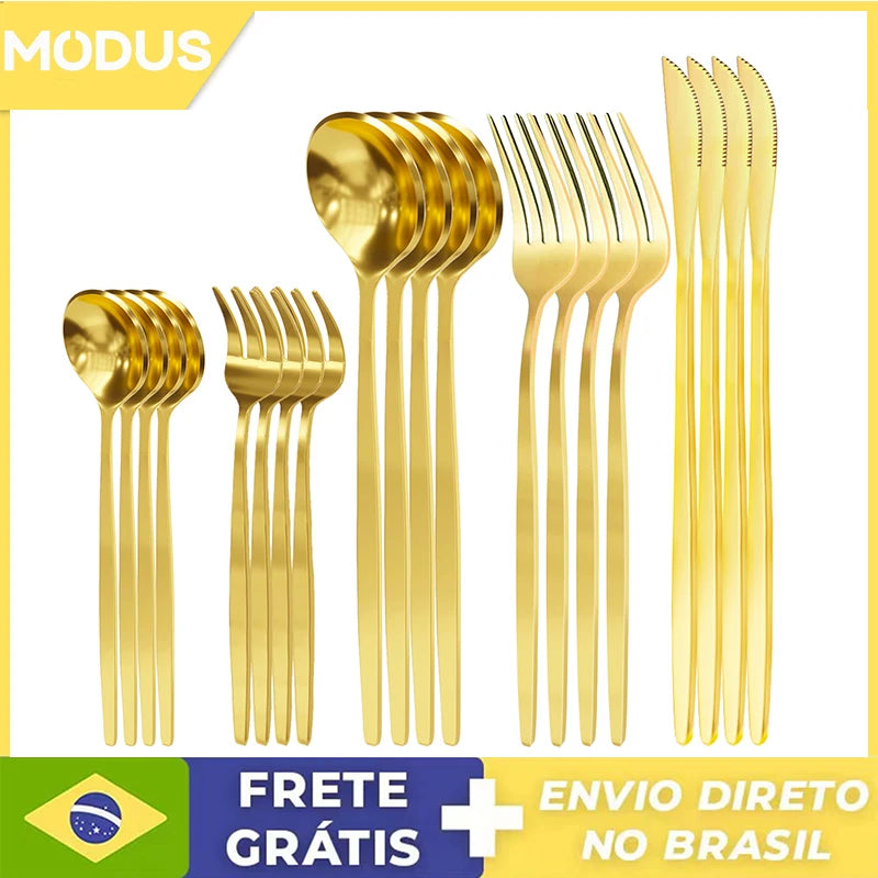 Conjunto de talheres com 20 peças