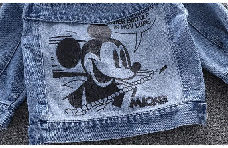 Jaqueta jeans infantil Mickey para meninos