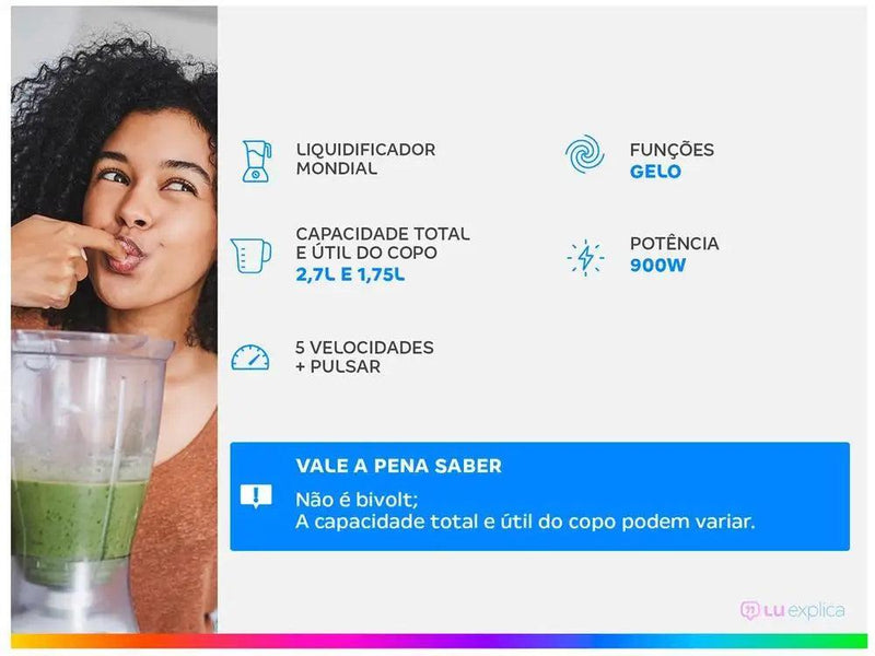 Liquidificador Mondial Turbo Blender