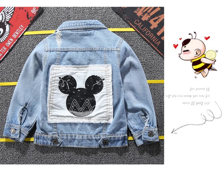 Jaqueta jeans infantil Mickey para meninos