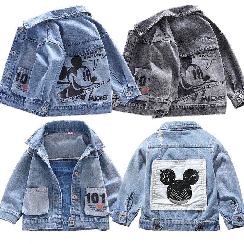 Jaqueta jeans infantil Mickey para meninos