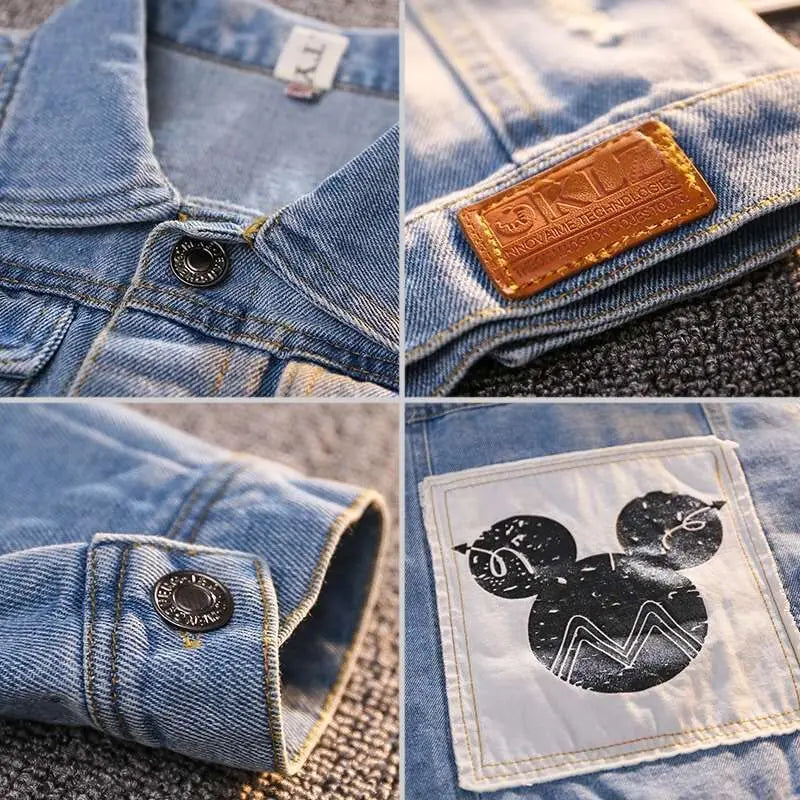 Jaqueta jeans infantil Mickey para meninos