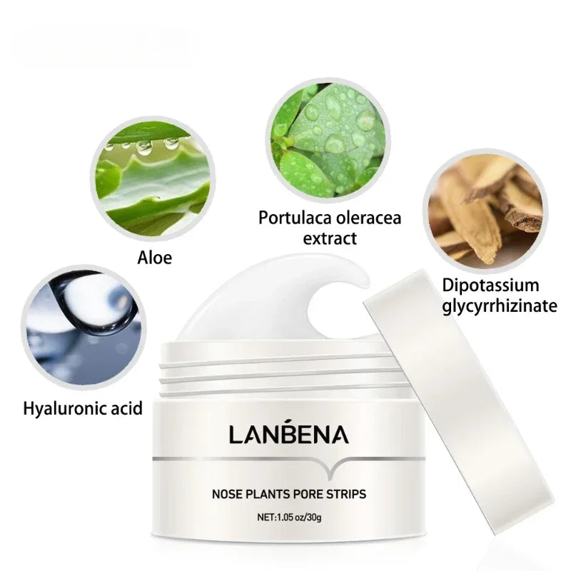 LANBENA Blackhead Remover Face Mask Pore Strip Black Mask Peeling Face Deep Cleansing Moisturizing Skin Care