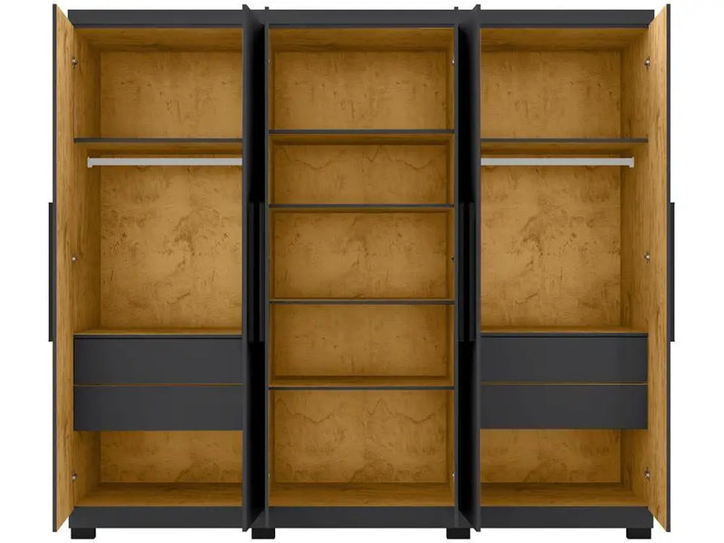 Guarda-roupa Casal com Espelho 6 Portas 4 Gavetas Araplac Braga