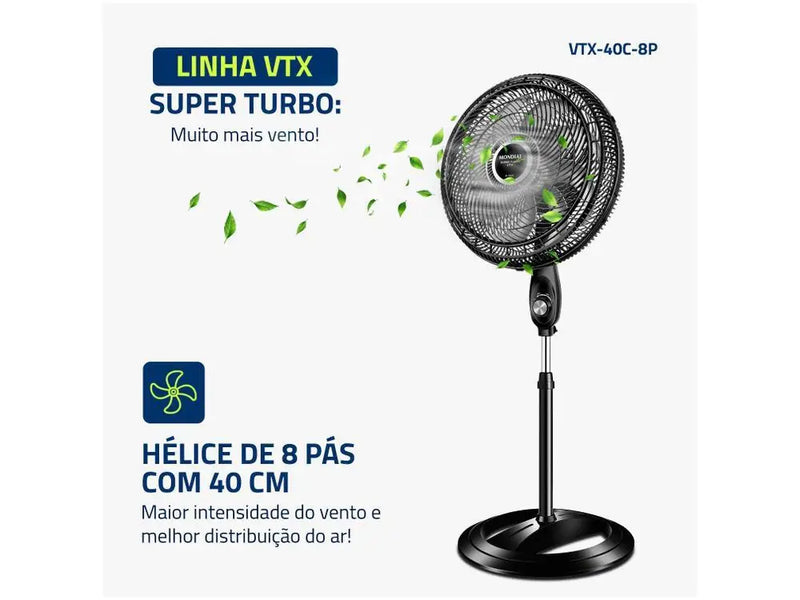 Ventilador de coluna Mondial 220V VTX-40C-8P 40cm