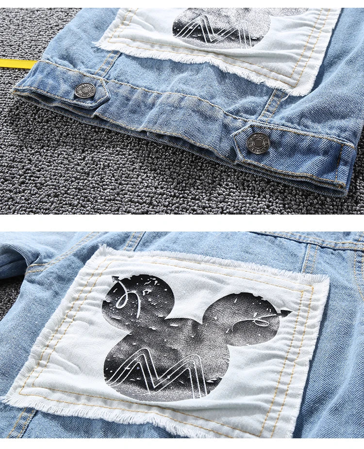 Jaqueta jeans infantil Mickey para meninos