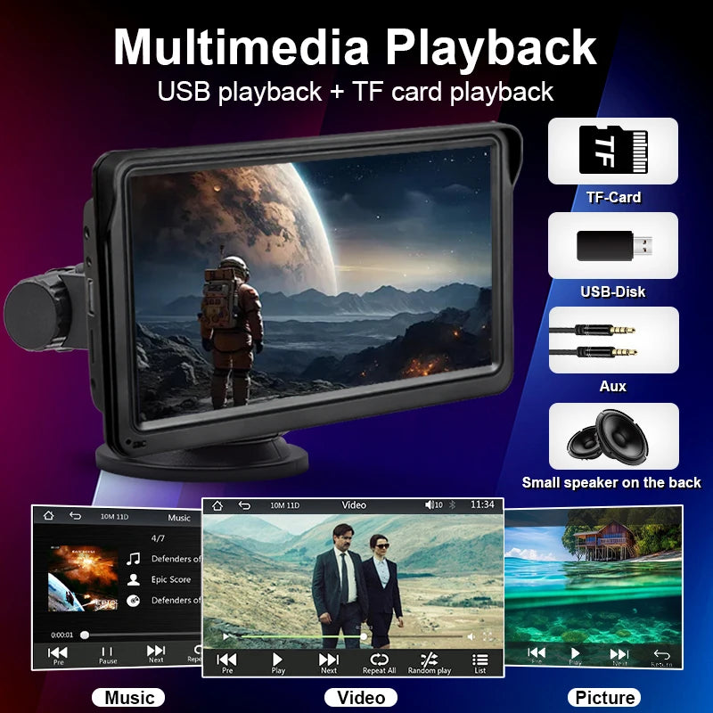 Multimídia Video Player 7 polegadas para carro